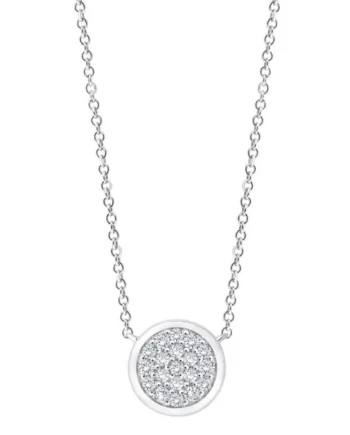 0.25ctw Round Brilliant Cut Diamond Pendant, 14ct White Gold