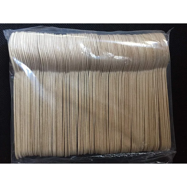1000 Wooden Spoons (100 PCs x10 Packs) Biodegradable/Compostable (158mm x 33mm x 8mm)