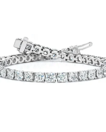 10.00ctw Round Brilliant Cut Diamond Tennis Bracelet, 18ct White Gold