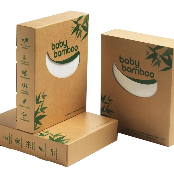100% Bamboo Baby Bedding Set – 3 Piece Cot Set Includes Duvet Cover (150x120cm), Pillowcase (40x60cm) & Fitted Sheet (140x70x14.5cm) – Organic, Un-Dyed, Hypoallergenic, White