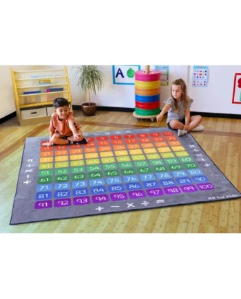 100 Square Counting Grid Carpet 2x2m