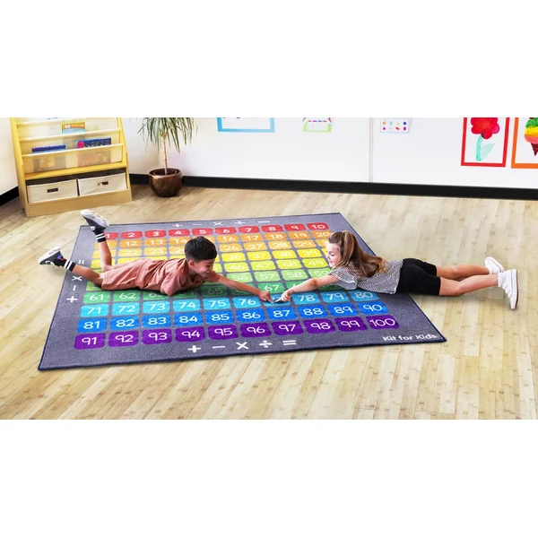 100 Square Counting Grid Carpet 2x2m