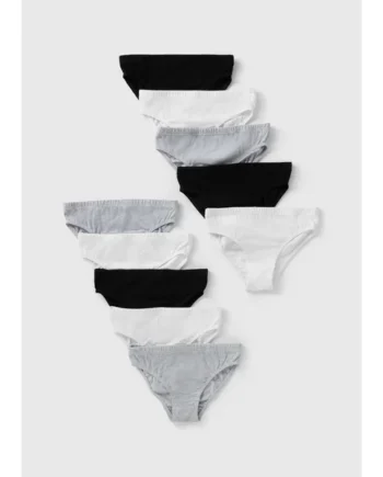 10 Pack Boys Multicolour Mono Briefs (1.5-13yrs)