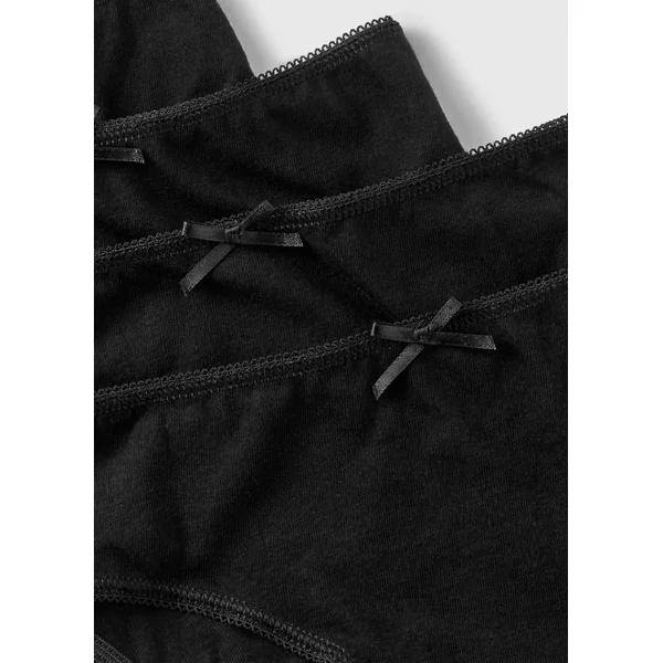 10 Pack Girls Black Knickers (2-13yrs)