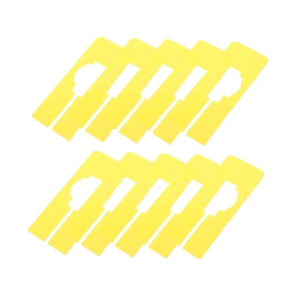 10pcs Yellow Plastic Closet Rack Dividers for Clothing Storage, Not Easy to Break, Fit Most Square, Rectangular Or round Tubes, for Nursery and Store Wardrobe Organisation