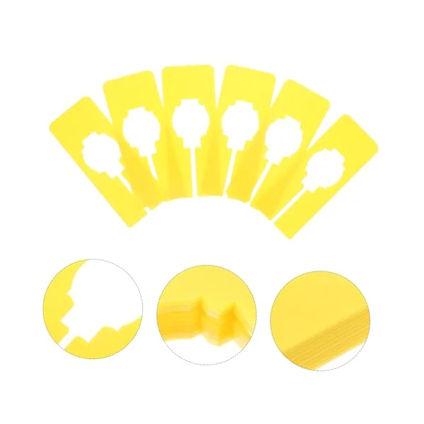 10pcs Yellow Plastic Closet Rack Dividers for Clothing Storage, Not Easy to Break, Fit Most Square, Rectangular Or round Tubes, for Nursery and Store Wardrobe Organisation