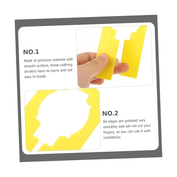 10pcs Yellow Plastic Closet Rack Dividers for Clothing Storage, Not Easy to Break, Fit Most Square, Rectangular Or round Tubes, for Nursery and Store Wardrobe Organisation