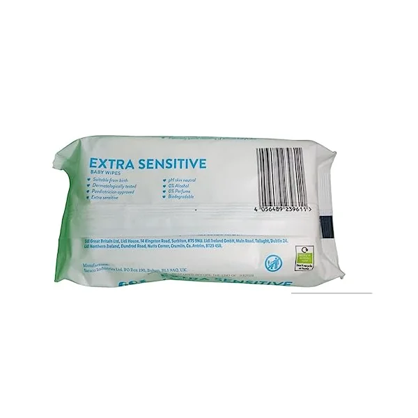 12 PACKS 99% Water Pure Newborn Baby Wipes SENSITIVE (60 wipes per pack) Biodegradable Made from 100% Plant Fibres LUPILU