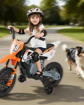 12V Kids Dirt Bike with Twist Throttle Grip Electric Motorcycle with Music