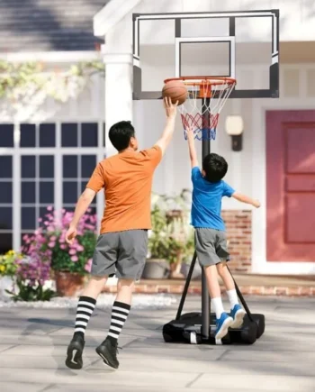 1-3.05m Portable Basketball Hoop Outdoor with Shatterproof Backboard