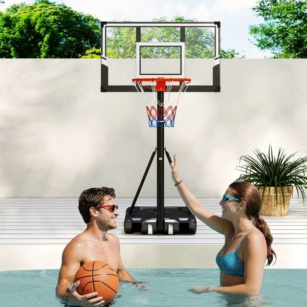 1-3.05m Portable Basketball Hoop Outdoor with Shatterproof Backboard