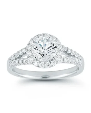 1.35ctw Round Brilliant Cut Diamond Ring, Platinum