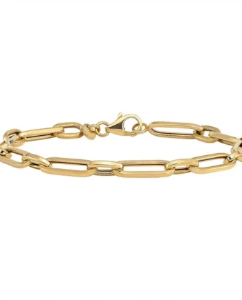 14ct Yellow Gold Paperclip Bracelet