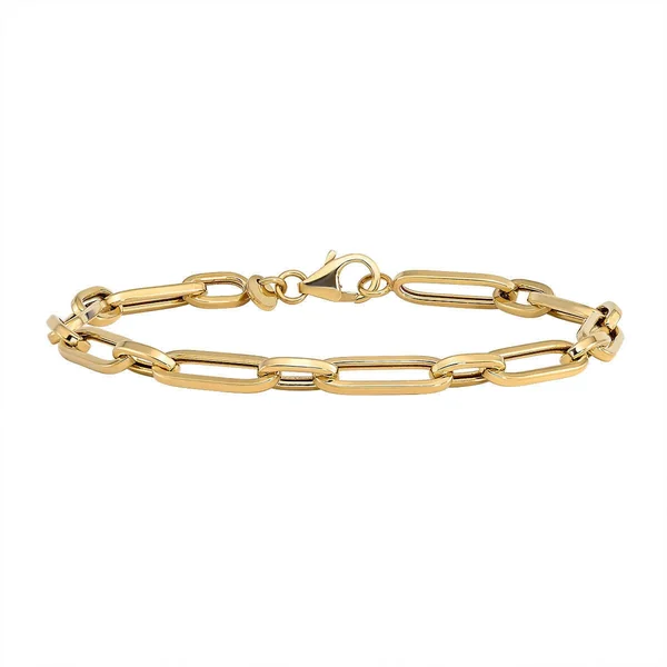 14ct Yellow Gold Paperclip Bracelet