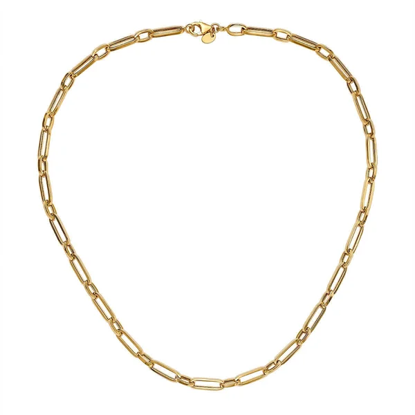 14ct Yellow Gold Paperclip Necklace