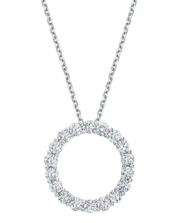 1.50ctw Round Brilliant Cut Diamond Necklace, 18ct White Gold