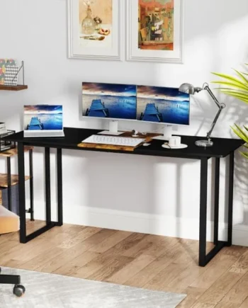 160 x 60 cm Large Office Computer Desk with Metal Frame