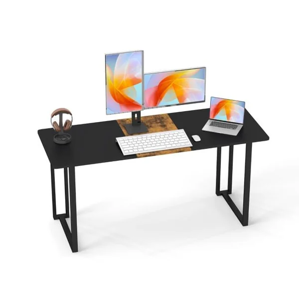 160 x 60 cm Large Office Computer Desk with Metal Frame