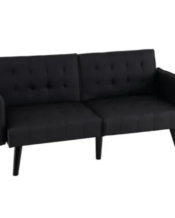 164 CM Convertible Futon Sofa Bed with 3-Position Adjustable Backrests
