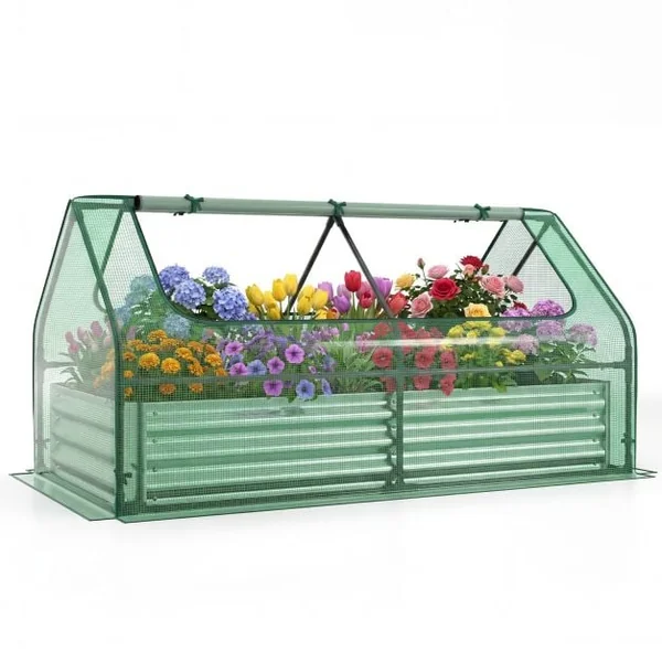 174 x 84 x 30 cm Raised Garden Bed with Cover