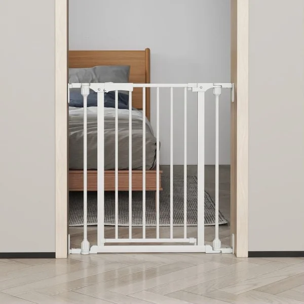 198 CM Extra Wide Configurable Baby Gate 3-Panel Indoor Wood Metal Pet Gate