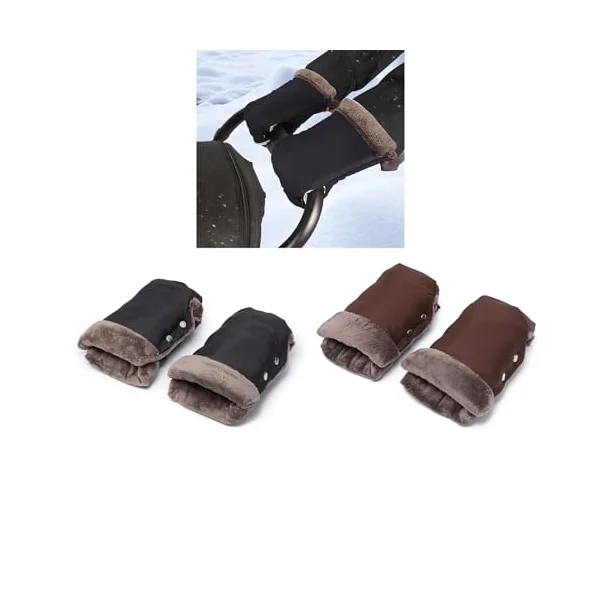 1 Pair Pram Hand Muff Winter Baby Carriage Pushchair Hand Warmer Cart Handmuff Gloves Accessories Waterproof Handmuff for Bike Trailer