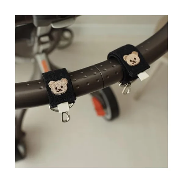 1 PairHookBear Stroller Hooks Adjustable Bag Hanging Hooks Sturdy Stroller Accessories