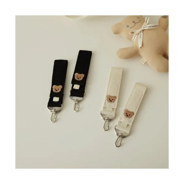 1 PairHookBear Stroller Hooks Adjustable Bag Hanging Hooks Sturdy Stroller Accessories