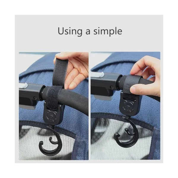 1 PairHooks Cartoon Bear Stroller Hooks Adjustable Bag Hanging Hook Sturdy Stroller Accessories