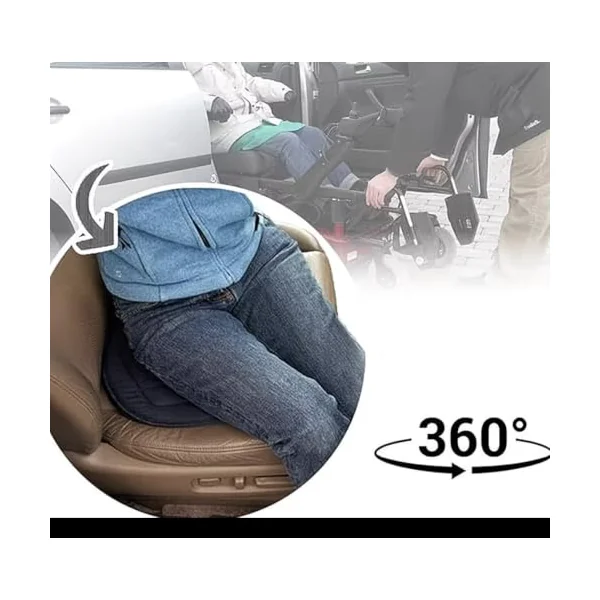 1PCS 360° rotating car seat cushion for Mercedes b klasse w246, | 360° swivel, breathable fabric seat cushion, non-slip base, portable mobility aid cushion