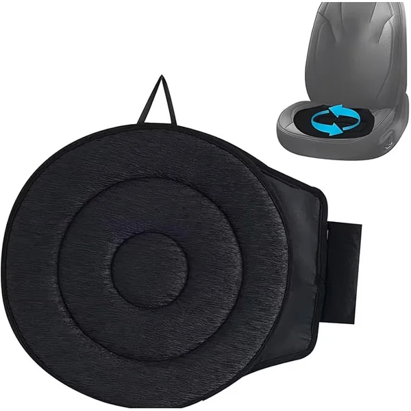 1PCS 360° rotating car seat cushion for Mk7 Mk8 Mk9, | 360° swivel, breathable fabric seat cushion, non-slip base, portable mobility aid cushion