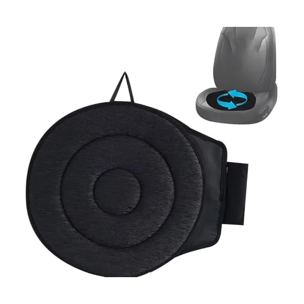 1PCS 360° rotating car seat cushion for VW ID. Buzz ID.3 ID.4 ID.5, | 360° swivel, breathable fabric seat cushion, non-slip base, portable mobility aid cushion