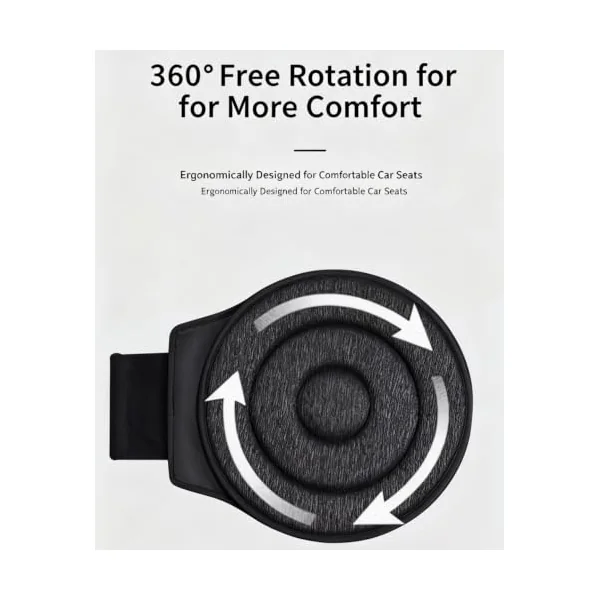 1PCS 360° rotating car seat cushion for VW ID. Buzz ID.3 ID.4 ID.5, | 360° swivel, breathable fabric seat cushion, non-slip base, portable mobility aid cushion