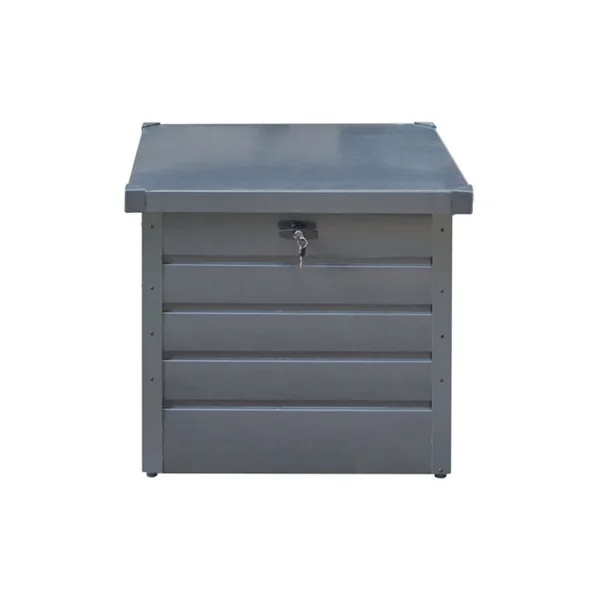 200L Lockable Metal Outdoor Garden Storage Box Without Wheels in Anthracite