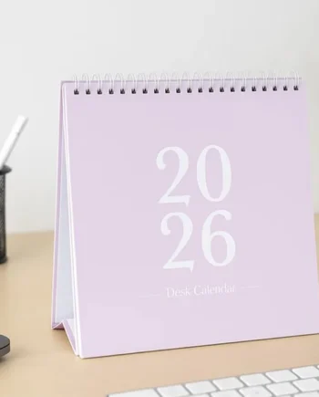 2026 Desk Calendar - Purple
