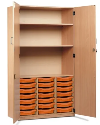 21 Shallow Tray Storage Cupboard - Full Doors