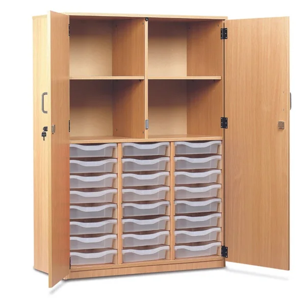 24 Tray Storage Cupboard - Full Doors