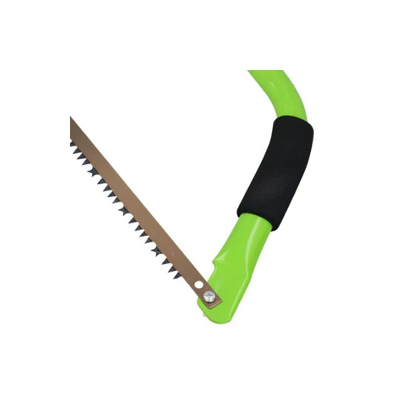 24in Heavy Duty Bow Saw Wood Logs Trees Branches Finger Guard 6 Blades