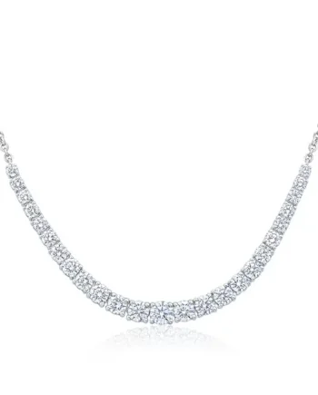 2.50ctw Round Brilliant Cut Diamond Necklace, 14ct White Gold