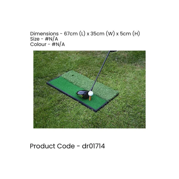 2 in 1 Tee Off Golf Matt - Mini Home Driving Range Pad - Protect Grass Practice