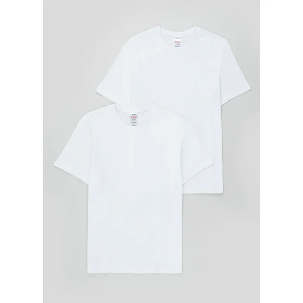 2 Pack White T-Shirt Vests