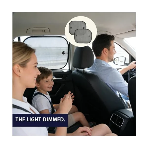 2 Pcs Baby Car Sun Shade,44cm*38cm Suction Disc Car Window Shades for Babys Sun Visor Blinds,Universal Protection Sunshade Blocker Harmful Uv Rays GlareBlocking Heat Pack Cars for Kids Boby and Pets