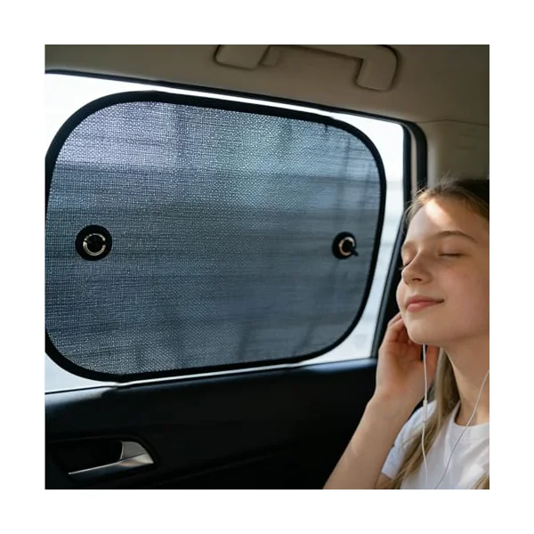 2 Pcs Baby Car Sun Shade,44cm*38cm Suction Disc Car Window Shades for Babys Sun Visor Blinds,Universal Protection Sunshade Blocker Harmful Uv Rays GlareBlocking Heat Pack Cars for Kids Boby and Pets