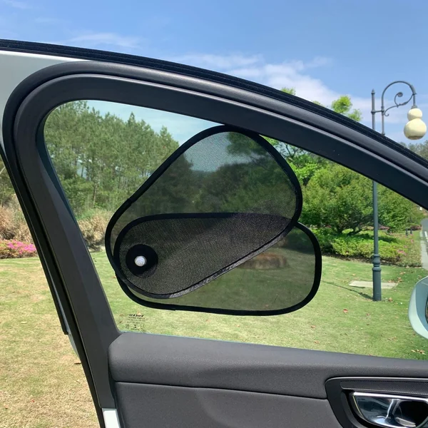 2 PCS Car Window Shades,Adjustable Side Window Sun Shade 16.14" × 8.66" Mesh Sun Blocker with Suction Cups,Rotatable 2-in-1 Sun Visor for Baby,Driver/Passenger/Rear Windows,UV & Glare Protection