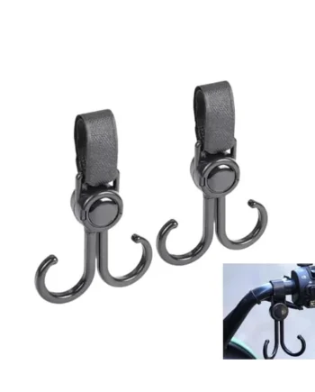2 Pieces Stroller Hook, 360° Swivel Universal Stroller Hooks, Multifunctional Stroller Hook, Pushchair, Pushchair