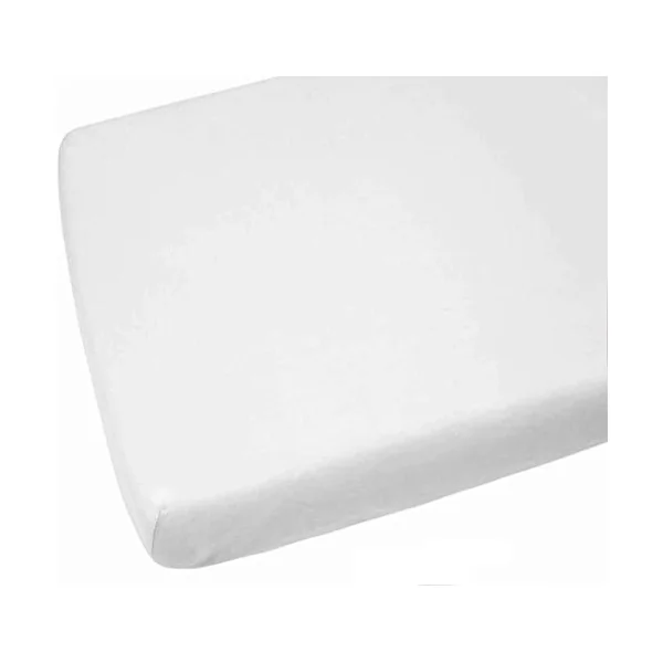 2 x AmigoZone Pollyotton Cot Bed Fitted Sheet (White, (Cot 60 x 120cm))