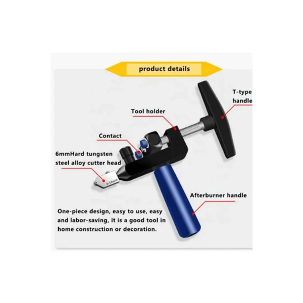 2-in-1 Manual Tile & Glass Cutter Tool