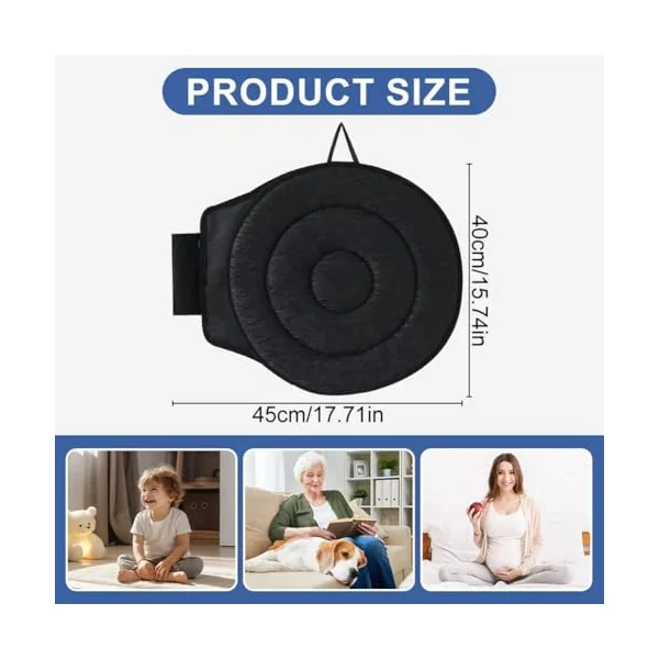 2pcs 360° Rotating Car Seat Cushion for Driving 15.7in Seat Cushion for Car Swivel Seat Cushion for Car for Elderly for Car Seats, Home, Office Chairs Burgundy Color