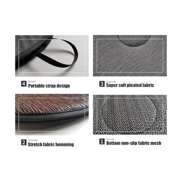 2pcs 360° Rotating Car Seat Cushion for Driving 15.7in Seat Cushion for Car Swivel Seat Cushion for Car for Elderly for Car Seats, Home, Office Chairs Burgundy Color