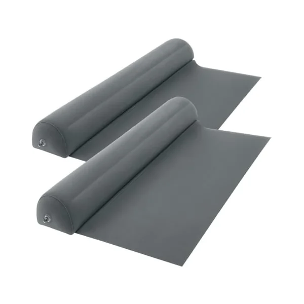 2pcs Inflatable Bed Rails, Portable Toddler Bed Bumpers For Travel, Easy to Install Crib Bumper For Vacation Trip, Gray